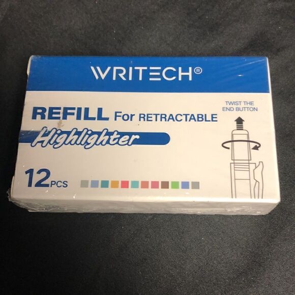 WRitech Refill for retractable Highlighter 12 pcs Vintage/Mild - Picture 3 of 5